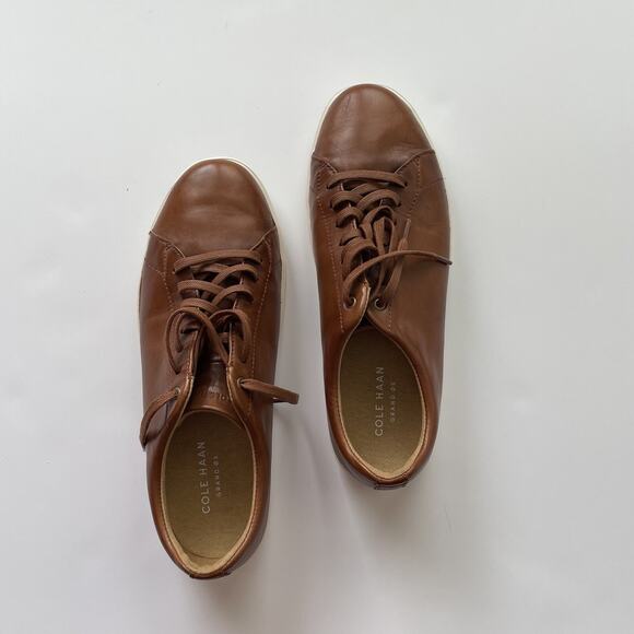 Cole Haan Grand OS Men's Sz 10 Brown Leather Lace Up Shoes Sneaker Casual EUC - Picture 8 of 10